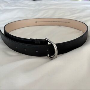 H&M Black Belt with Silver Buckle